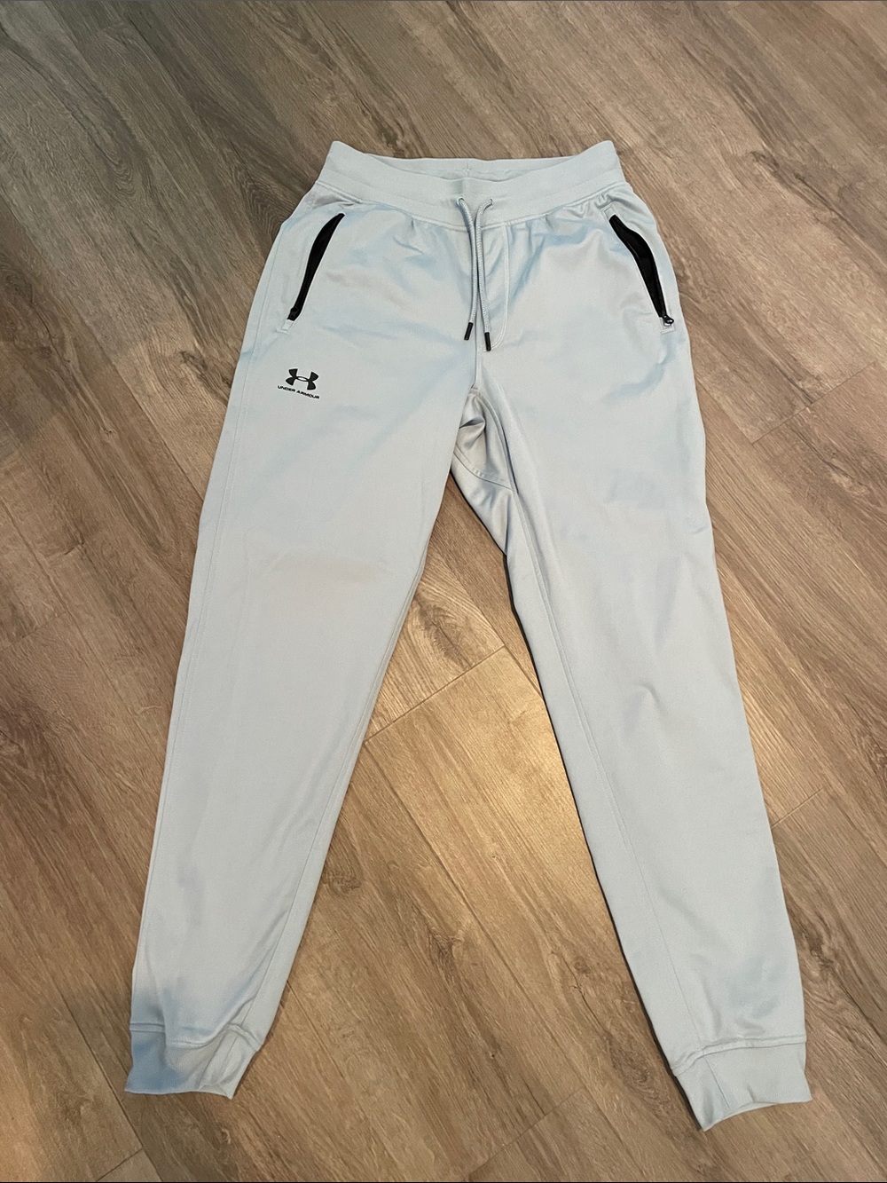 Under Armour White-Light Gray Drawstring Joggers